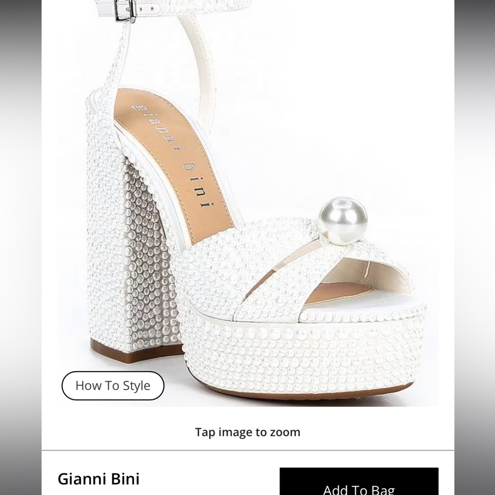 Gianni Bini : platform pearl heel